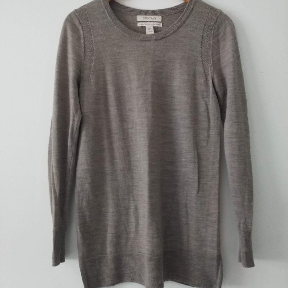 Merino Wool Tunic Style Sweater